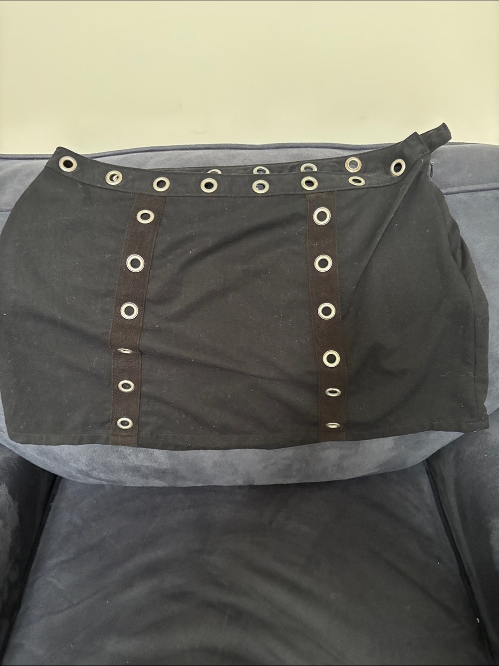 Anne Cole Black Eyelet-Detail Mini Skirt
